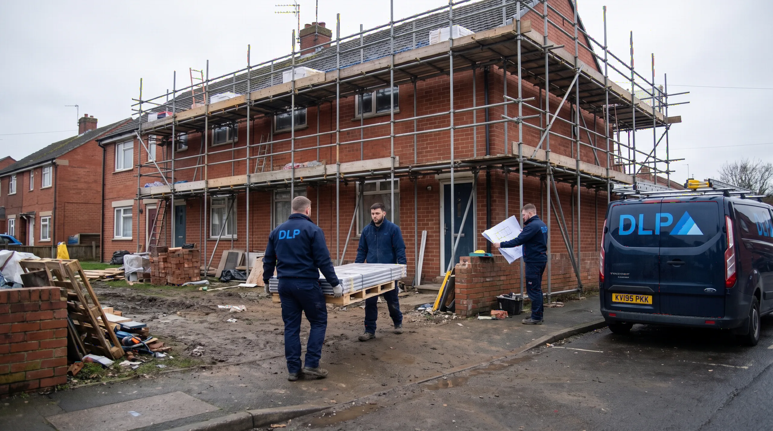 Landscape image showing a DLP project in progress or the workforce in action.